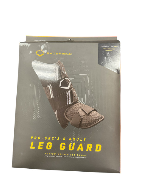 Vist Large View of Product Image Which is Used Evoshield BB/SB Shin/Foot Protector Black Left Handed Hitter