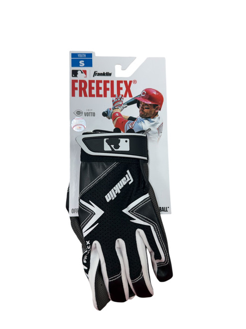 Vist Large View of Product Image Which is Used Franklin BB/SB Batting Gloves Black XS