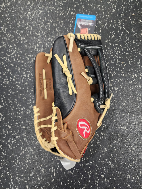 Vist Large View of Product Image Which is Used Rawlings PREMIUM SERIES BB/SB Glove LH Throw Brown 12 3/4"