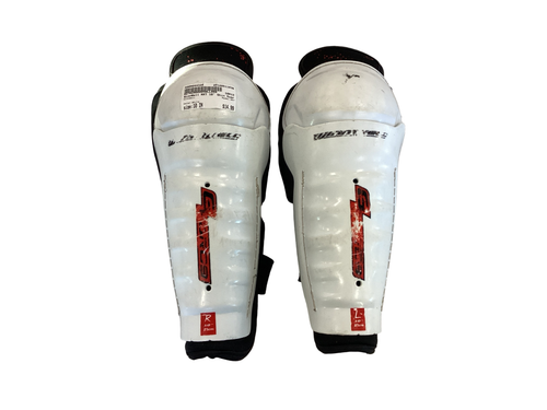 Vist Large View of Product Image Which is Used WinnWell NXT Youth Shin Guards White 10"