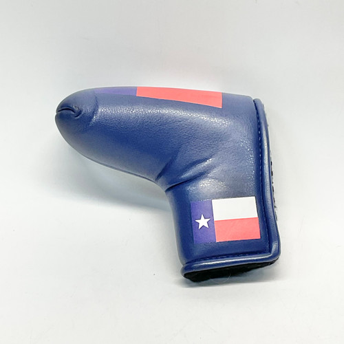 Vist Large View of Product Image Which is Used TEAM GOLF TEXAS FLAG PUTTER BLADE COVER Golf Accessory