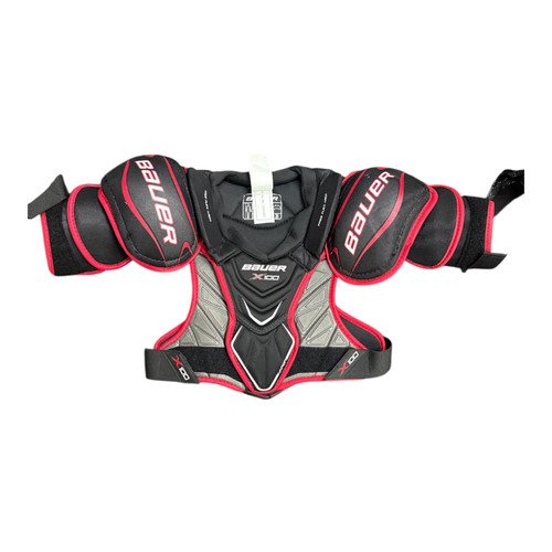 Vist Large View of Product Image Which is Used Bauer X100 Youth Shoulder Pads LG