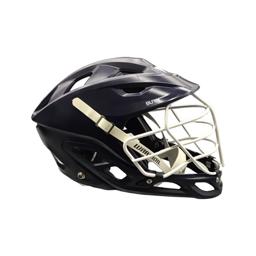 Vist Large View of Product Image Which is Used Warrior BURN Lacrosse Helmet Navy Blue LG