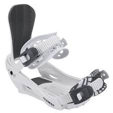 Vist Large View of Product Image Which is NEW 5TH ELEMENT SUMMIT SNOWBOARD BINDINGS WHITE/GREY L/XL