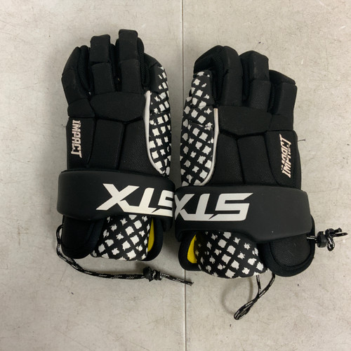 Vist Large View of Product Image Which is Used STX IMPACT Lacrosse Gloves Mens Black 13"