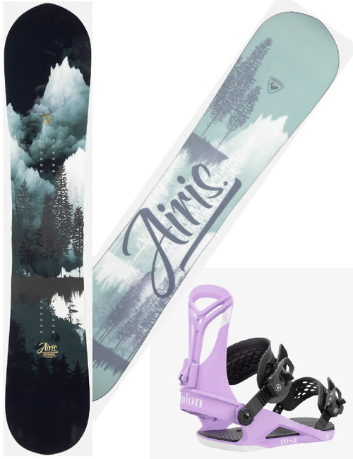 Vist Large View of Product Image Which is New ROSSIGNOL 25 AIRIS 143cm W/ UNION ROSA BINDINGS