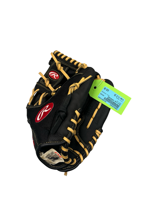 Vist Large View of Product Image Which is Used Rawlings RENEGADE BB/SB Glove RH Throw Black 11 1/2"