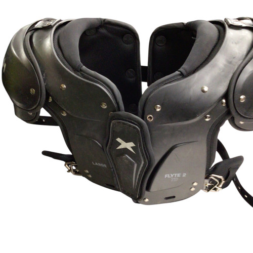 Vist Large View of Product Image Which is Used Xenith FLYTE FB Shoulder Pads Black LG
