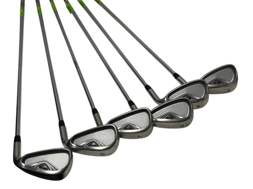 Vist Large View of Product Image Which is Used Taylormade R5 XL Mens Golf Iron Set RH 5I-PW w/ Hyperlite R-Flex Shaft +1/4"