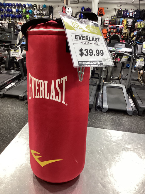 Vist Large View of Product Image Which is Used Everlast 40 LB HEAVY BAG Boxing Heavy Bag Red 40 lb