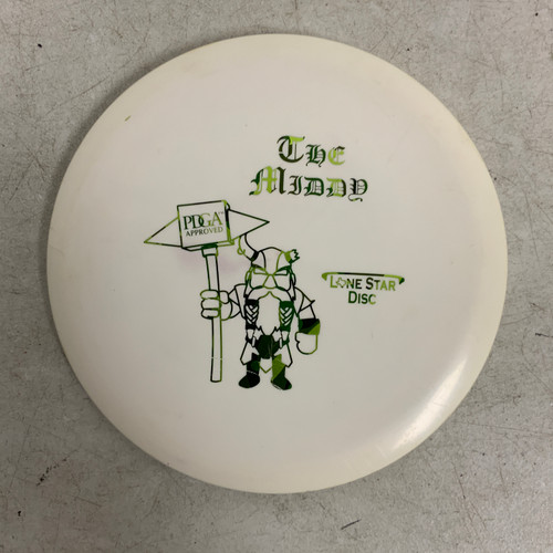 Vist Large View of Product Image Which is Used Lone Star Disc ALPHA MIDDY Disc Golf Mid Range White 174g
