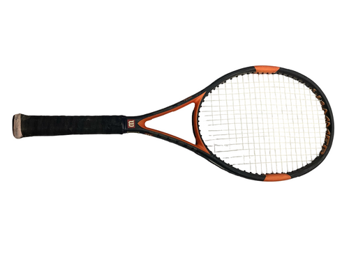 Vist Large View of Product Image Which is Used Wilson HAMMER TOUR Adult Tennis Racquet Orange 4 1/4"