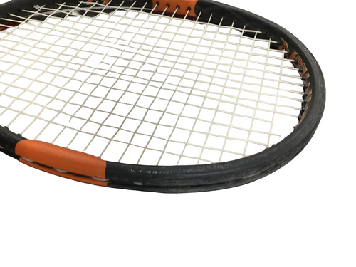 Vist Large View of Product Image Which is Used Wilson HAMMER TOUR Adult Tennis Racquet Orange 4 1/4"