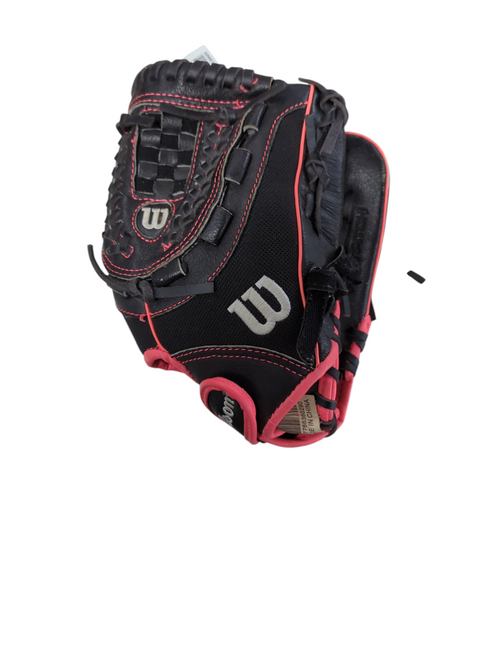 Vist Large View of Product Image Which is Used Wilson FASTPITCH BB/SB Glove RH Throw Black 11"