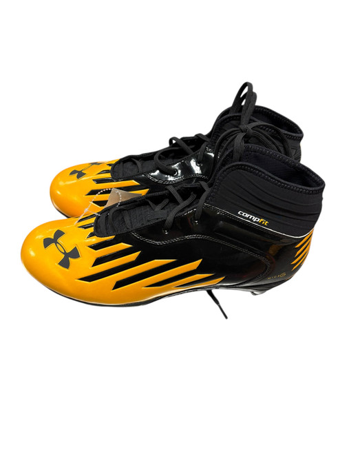 Vist Large View of Product Image Which is Used Under Armour Adult FB Cleats Black Senior 14