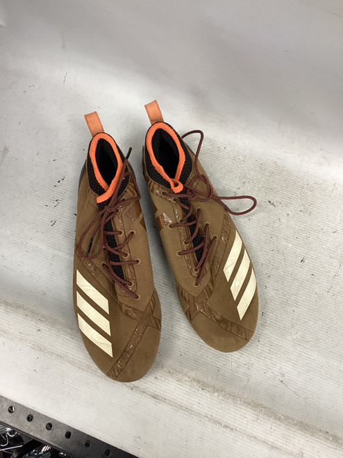 Vist Large View of Product Image Which is Used Adidas Soccer Cleats Brown Senior 10.5