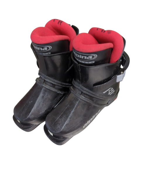 Vist Large View of Product Image Which is Used Alpina RI7 Boys DH Ski Boot White 180 MP - Y11
