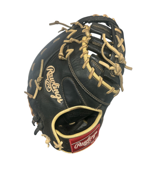 Vist Large View of Product Image Which is Used Rawlings GG ELITE BB/SB First Base RH Throw Black 13"