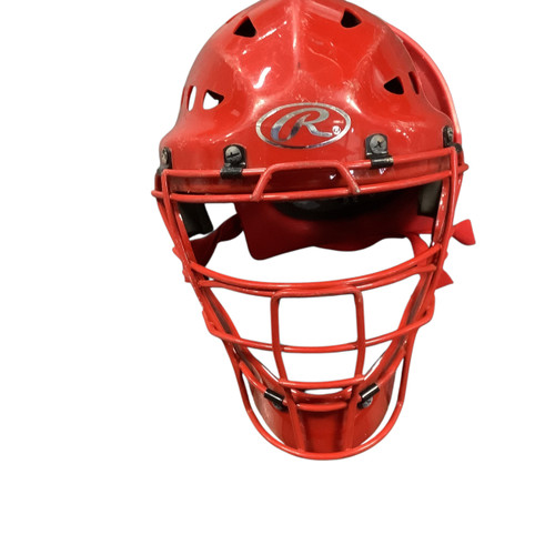 Vist Large View of Product Image Which is Used Rawlings CFA2 Catchers Helmet w/Mask Red S/M