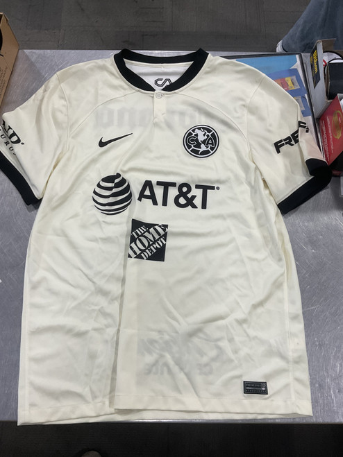 Vist Large View of Product Image Which is Used Nike CLUB AMERICANA JERSEY Soccer Top Yth Tan LG