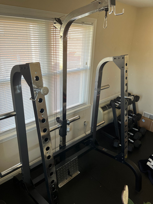Vist Large View of Product Image Which is Used Weider CLUB PRO LAT AND RACK Olympic Bench