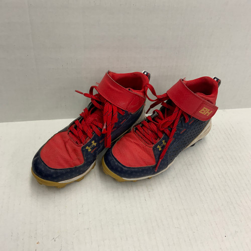 Vist Large View of Product Image Which is Used Under Armour BH BB/SB Cleats Navy Blue Junior 02.5