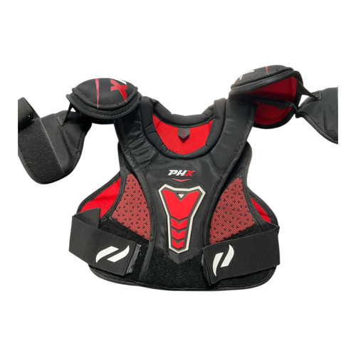 Vist Large View of Product Image Which is Used Pure Hockey PHX Youth Gloves Black 8"