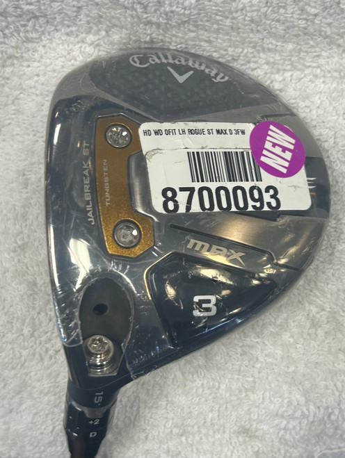 Vist Large View of Product Image Which is Callaway ROGUE ST MAX Mens Left Hand 3 Wood Graphite/Regular Flex - New