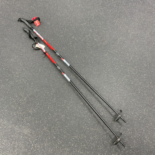Vist Large View of Product Image Which is Used Alpina ST Mens XC Ski Poles Red 130 cm / 52 in