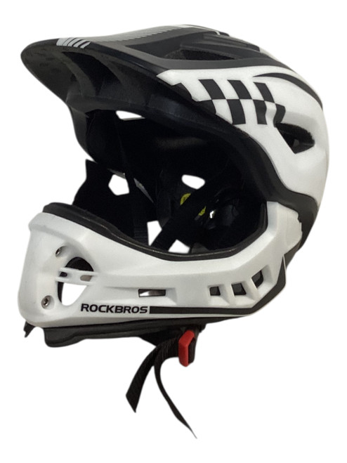 Vist Large View of Product Image Which is Used ROCKBROS FULL FACE HELMET Bike Helmet White One Size