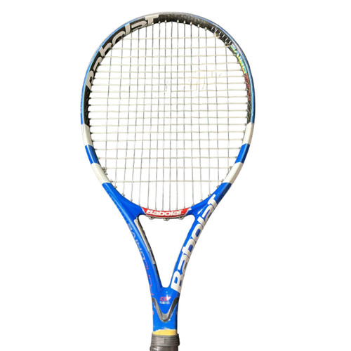 Vist Large View of Product Image Which is Used Babolat PURE DRIVE Adult Tennis Racquet Black 4 1/4"