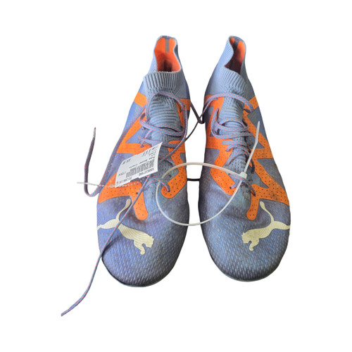 Vist Large View of Product Image Which is Used Puma Soccer Cleats Sky Blue Senior 9.5