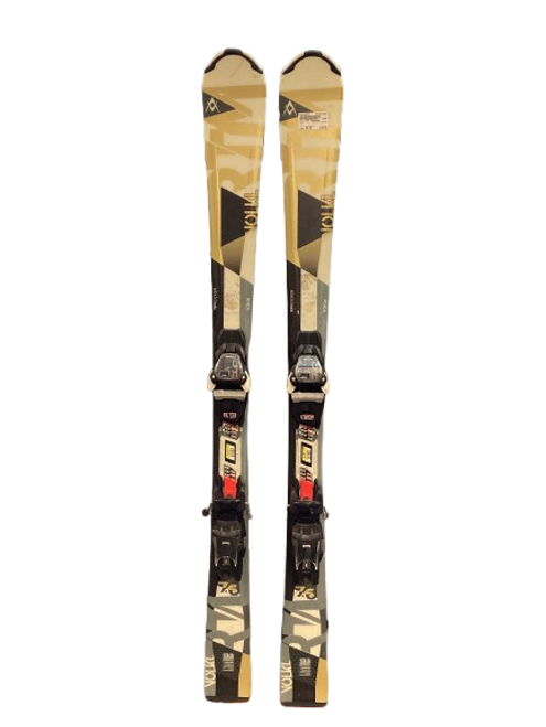 Vist Large View of Product Image Which is Used Volkl RTM TIPROCKER Boys DH Ski/Binding Tan And Black 133 cm