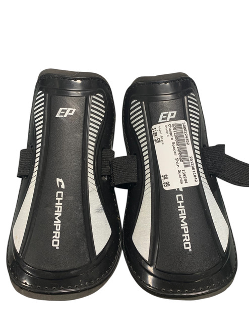 Vist Large View of Product Image Which is Used Champro Soccer Shin Guards Junior Black SM
