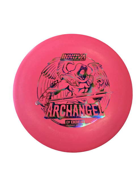 Vist Large View of Product Image Which is Used Innova ARCHANGLE DX Disc Golf Driver Pink