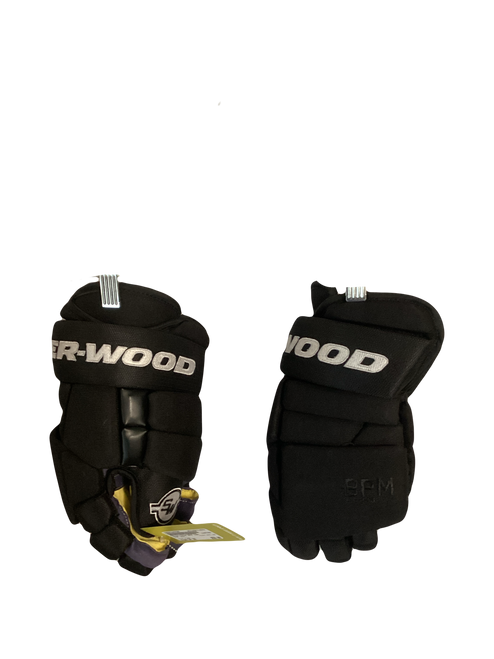 Vist Large View of Product Image Which is Used Sher-wood BPM 120 Senior Gloves Black 14"