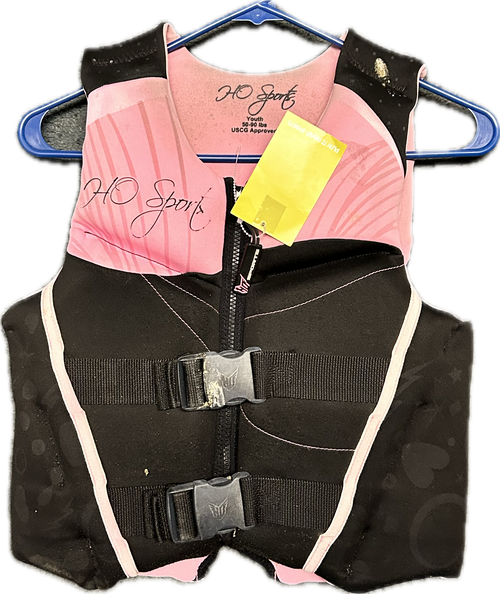 Vist Large View of Product Image Which is Used Ho Sports Youth PFD Pink Youth 50-90