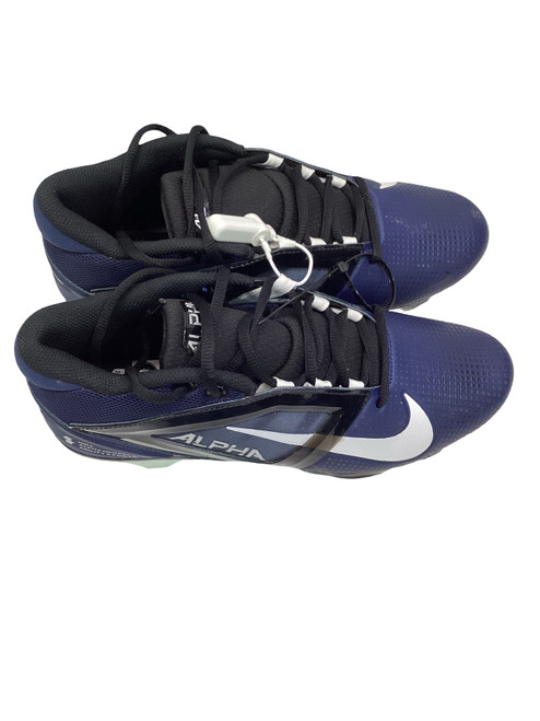 Vist Large View of Product Image Which is Used Nike ALPHA MENACE 4 PRO FOOTBALL CLEATS Adult FB Cleats Navy Blue Senior 9.5