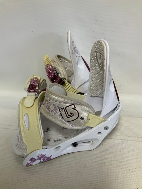 Vist Large View of Product Image Which is Used Burton FREESTYLE JR Girls Binding Only White SM