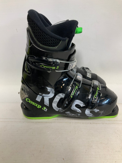 Vist Large View of Product Image Which is Used Rossignol COMP J3 Boys DH Ski Boot Black 225 MP - J04.5 - W5.5