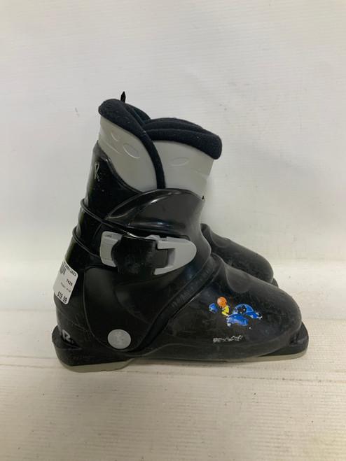 Vist Large View of Product Image Which is Used Rossignol R18 Boys DH Ski Boot Black 205 MP - J01