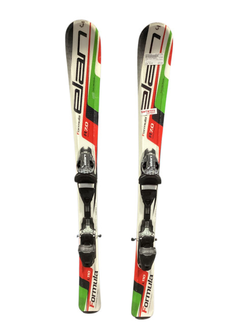 Vist Large View of Product Image Which is Used Elan FORMULA Boys DH Ski/Binding White 110 cm