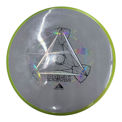 Vist Large View of Product Image Which is Used Axiom PRISM NEUTRON PYRO Disc Golf Mid Range Grey 178g
