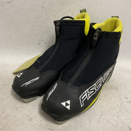 Vist Large View of Product Image Which is Used Fischer XJ SPRINT Boys NNN XC Ski Boots Black W 05-05.5 / JR 03.5-04