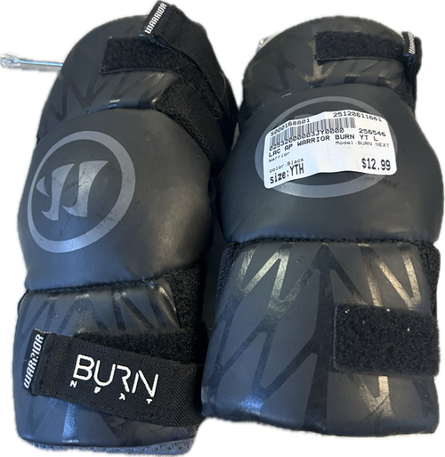 Vist Large View of Product Image Which is Used Warrior BURN NEXT Lacrosse Arm Pads/Guards Black Youth