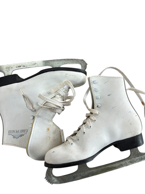 Vist Large View of Product Image Which is Used Lake Placid FIGURE SKATE Girls Figure Skate White Junior 03
