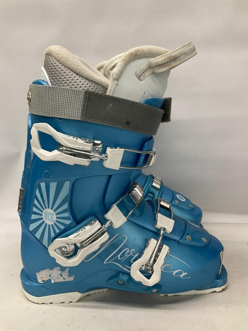 Vist Large View of Product Image Which is Used Nordica ACE Womens DH Ski Boot Royal Blue 285 MP - M10.5 - W11.5