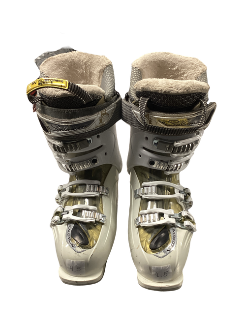 Vist Large View of Product Image Which is Used Salomon ENERGYZER 60 Womens DH Ski Boot White 225 MP - J04.5 - W5.5