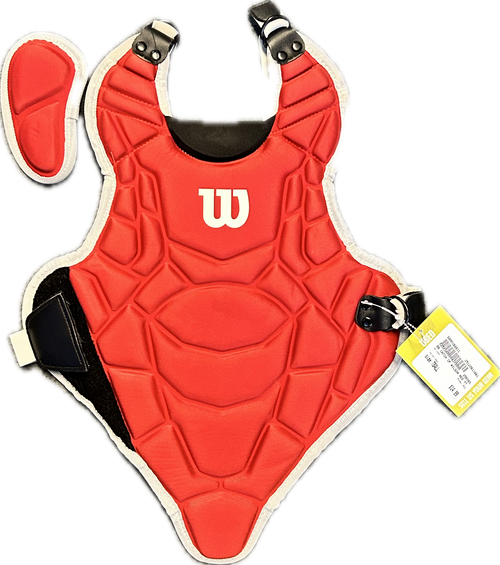 Vist Large View of Product Image Which is Used Wilson RED Catchers Chest Protector Red T-Ball