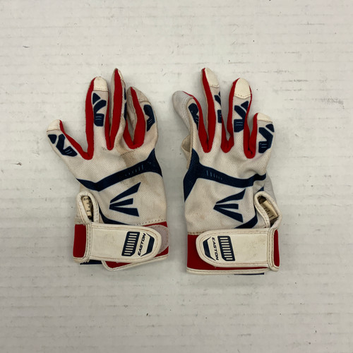 Vist Large View of Product Image Which is Used Easton YOUTH BB/SB Batting Gloves White SM